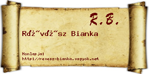 Révész Bianka névjegykártya